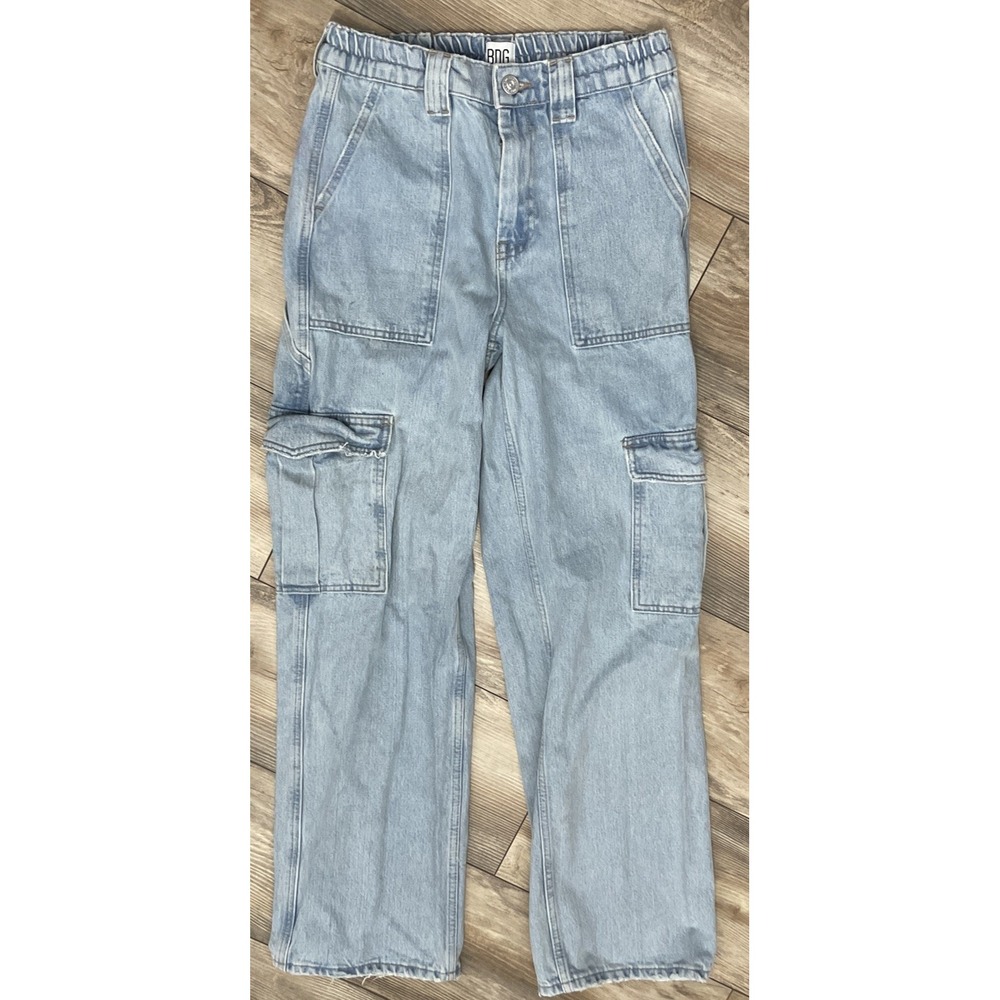BDG Urban‎ Outfitters Blue Skate Jeans Wide Leg Cargo Pants Women's 28"X32"